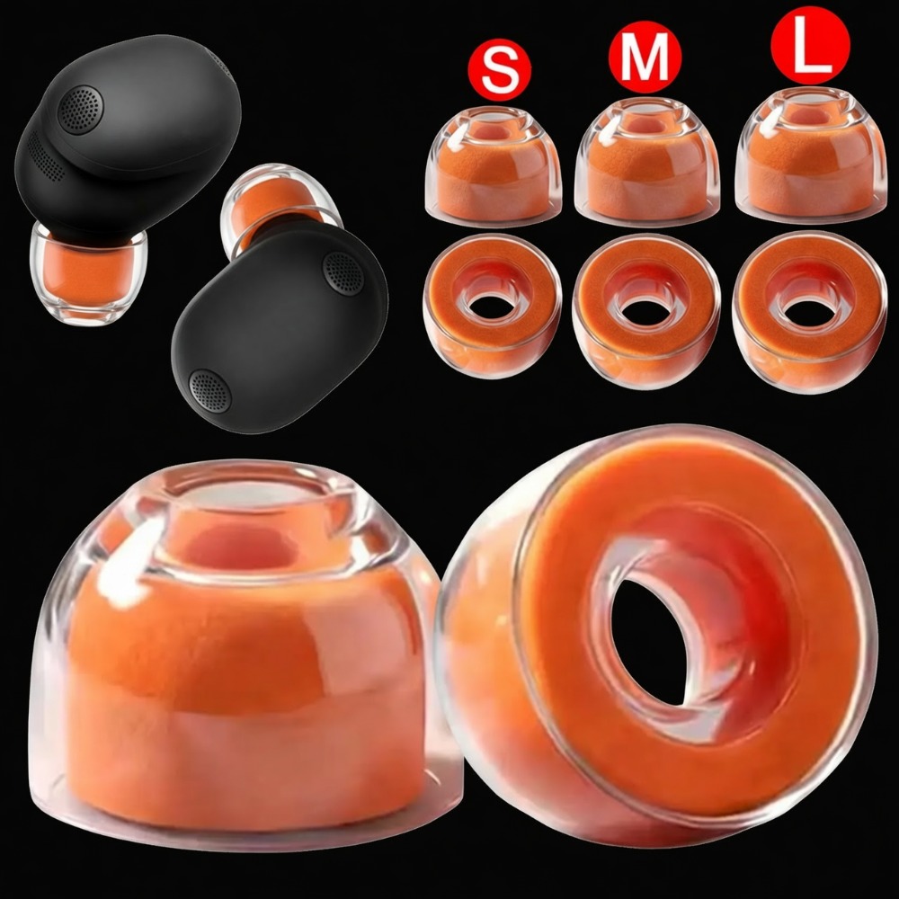 Earphone Foam Tip - S/M/L Silikon+Memory-Schaum Ohrhörer-Aufsätze Ohrstöpsel Weiche Schaumstoff-Ohrpolster