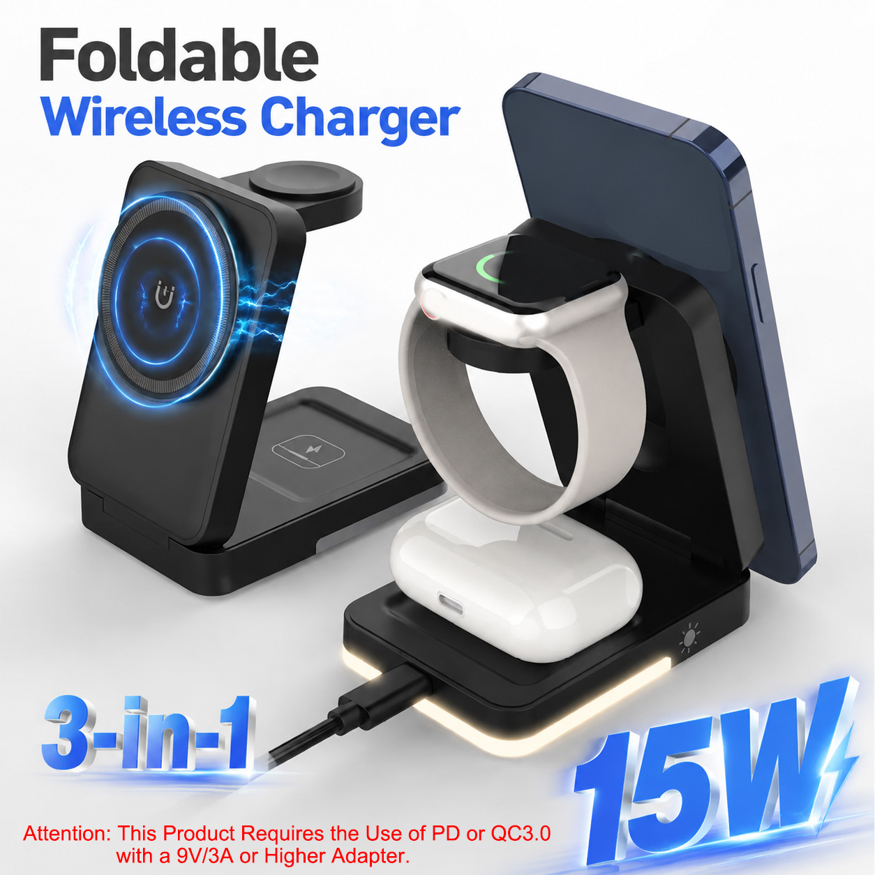 3-in-1 Faltbares Kabelloses La – Usb C Earphone Bewertung und Preis