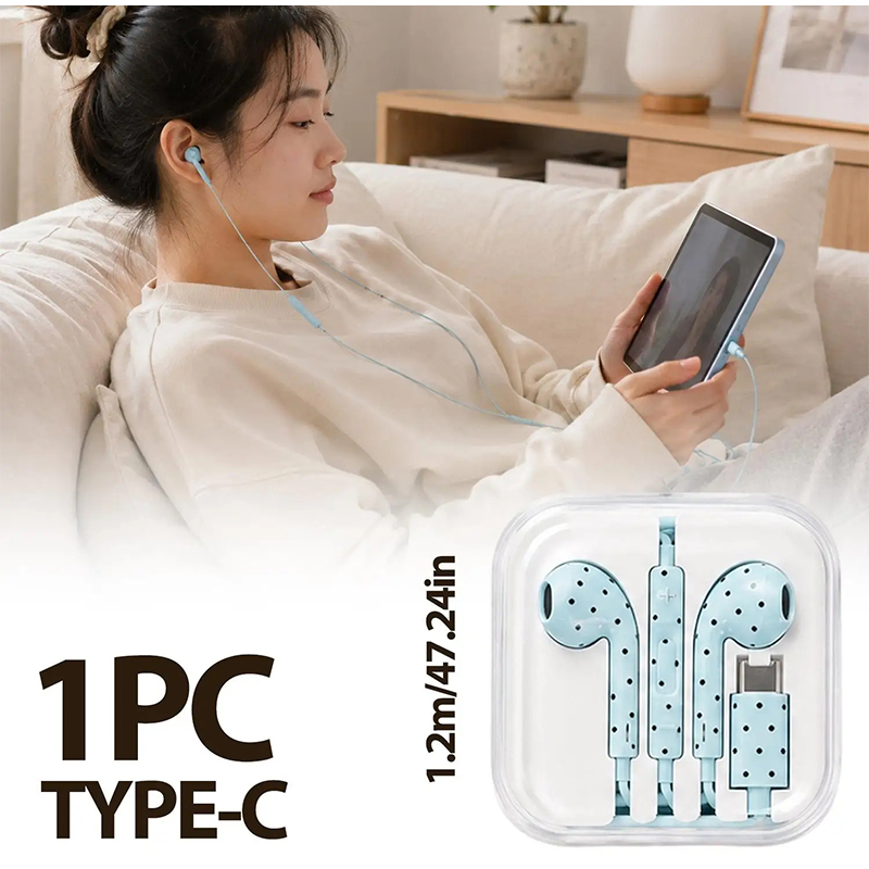 In-Ear-Kopfhörer mit Polka-Dot – Usb C Earphone Bewertung und Preis